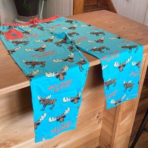 Lazy One Blue Moose Pajama Pants